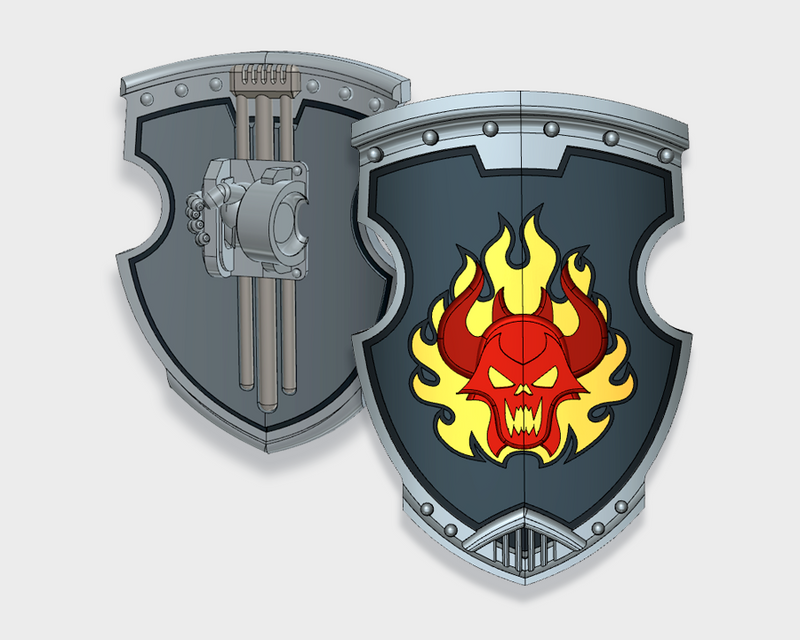 Burning Demon - Liberato Combat Shields