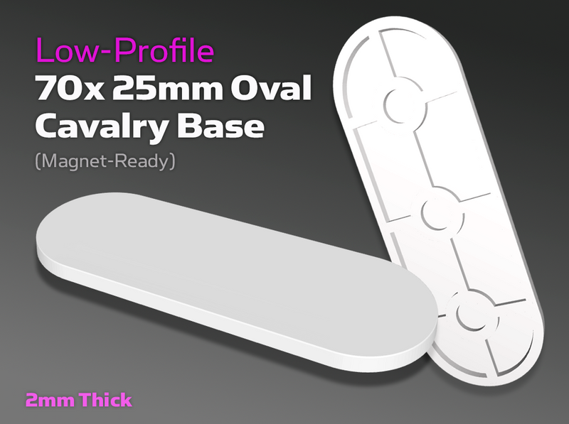 Blank : 70 x 25mm Low-Profile Cavalry Bases