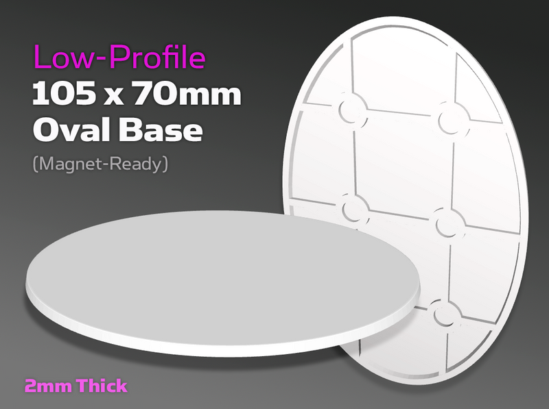 Blank : 105 x 70 mm Low-Profile Oval Bases
