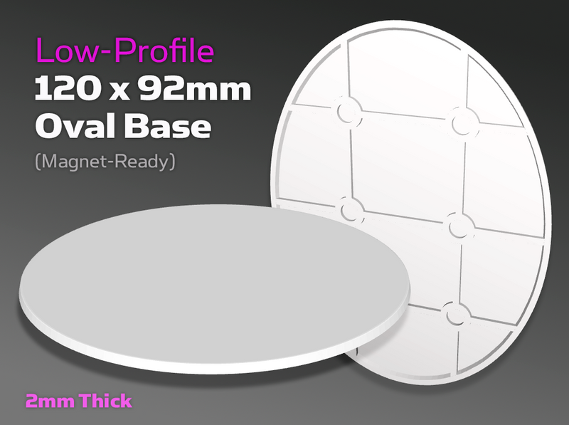 Blank : 120 x 92 mm Low-Profile Oval Bases
