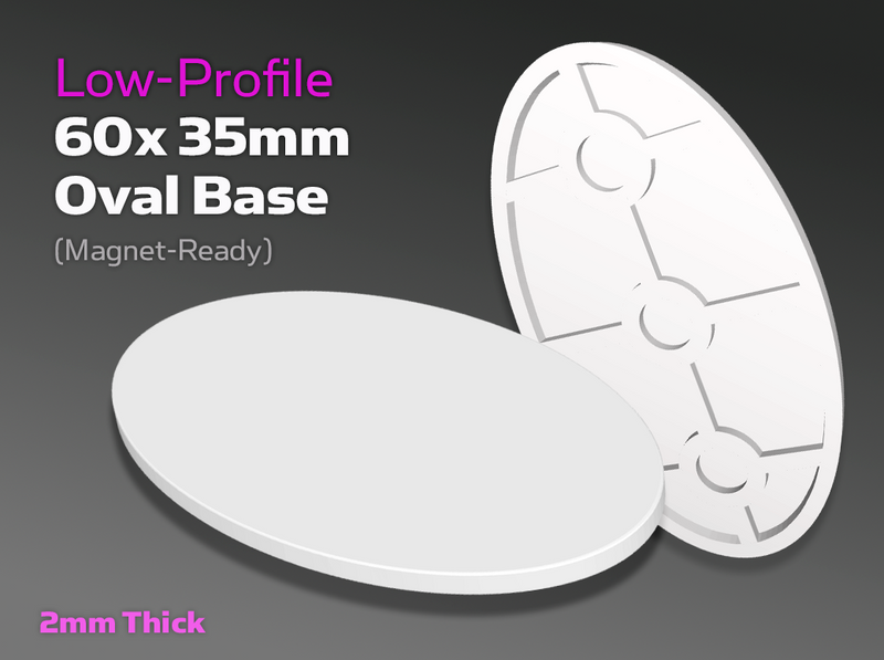 Blank : 60 x 35mm Low-Profile Oval Bases