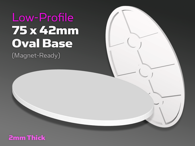 Blank : 75 x 42mm Low-Profile Oval Bases