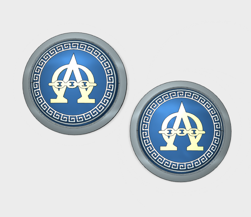 Alpha Omega - Round Power Shields (L&R)