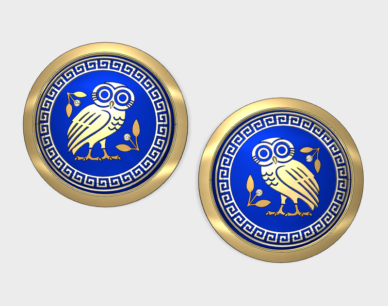 Celestial Owls - Round Power Shields (L&R)
