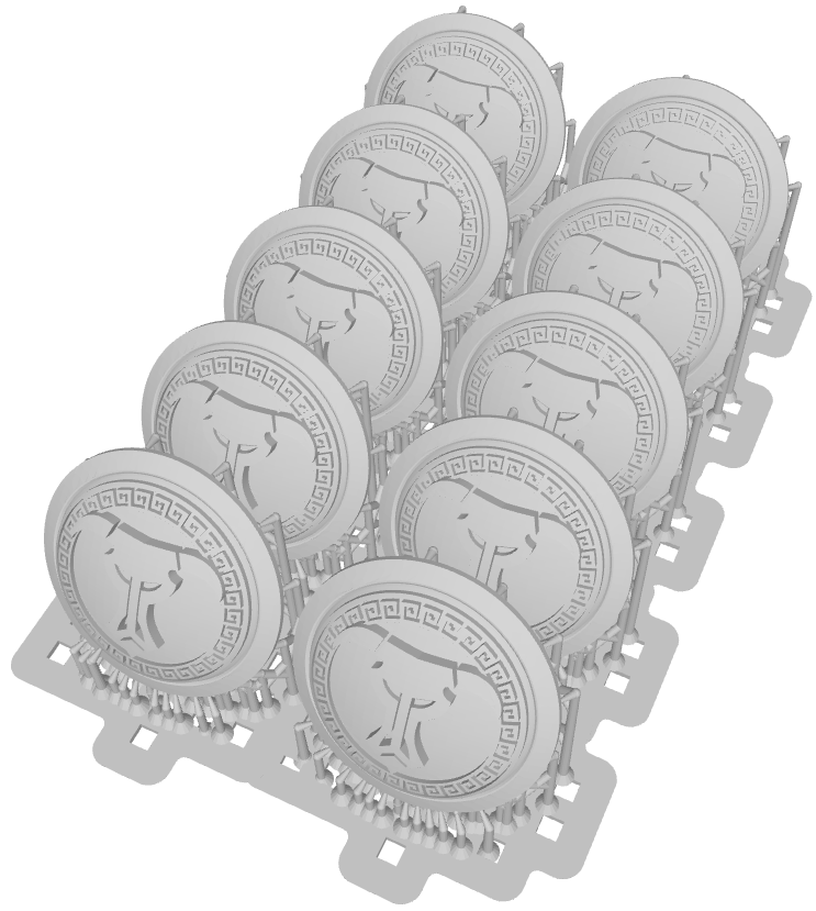 Greek Bull - Round Power Shields