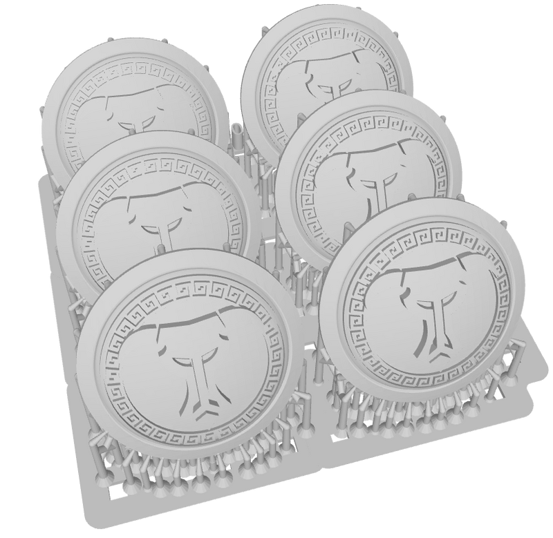 Greek Bull - Round Power Shields