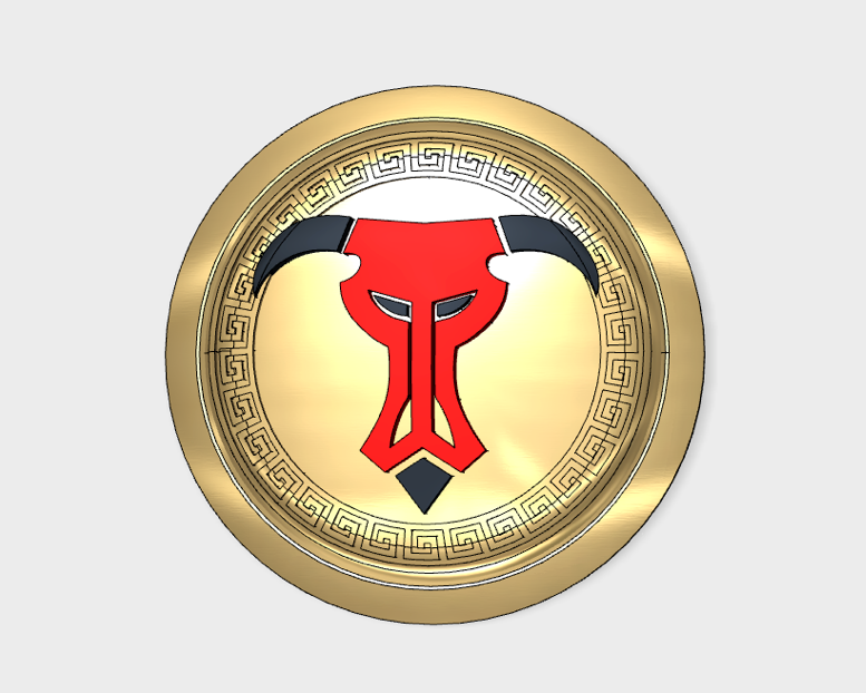 Greek Bull - Round Power Shields