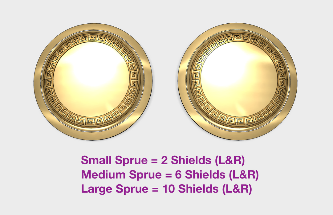 Greek Circle - Round Power Shields (L&R)