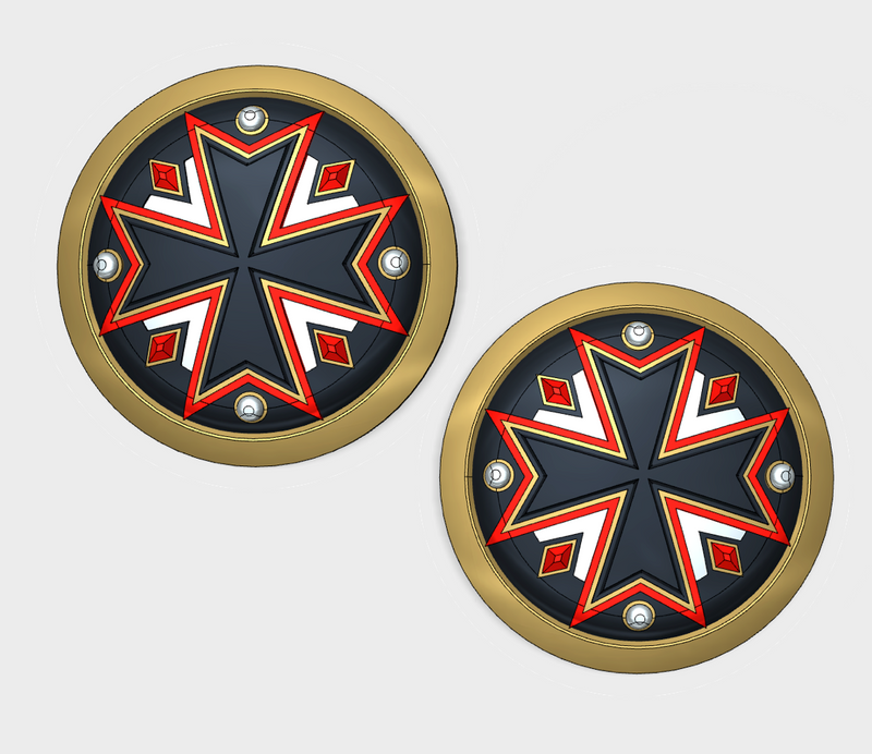 Maltese Cross - Round Power Shields (L&R)