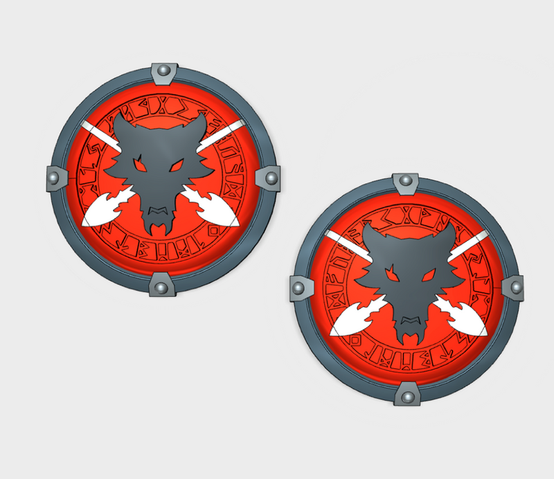 Skota Vlka - Round Power Shields (L&R)