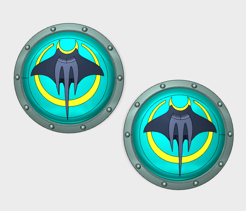 Devil Rays - Round Power Shields (L&R)