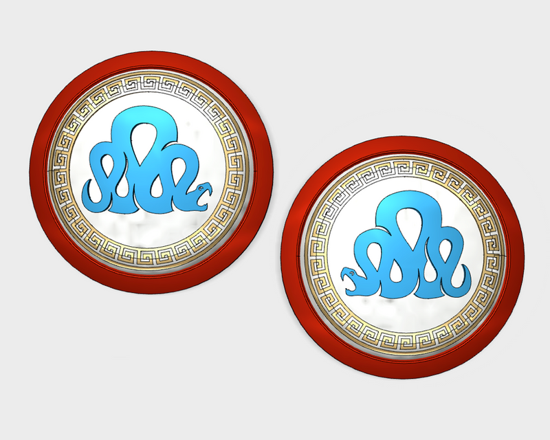 Iron Snakes - Round Power Shields (L&R)