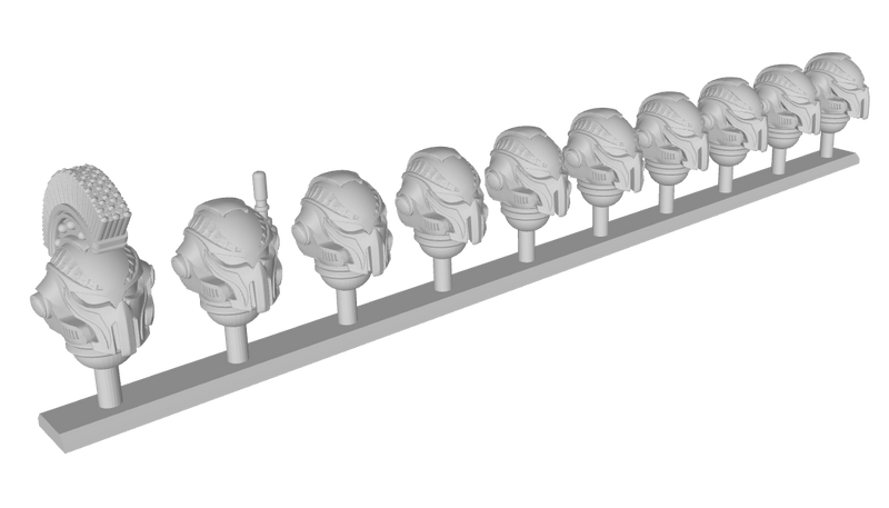 10x Silver Drake Squad : Star Dragon Helmets