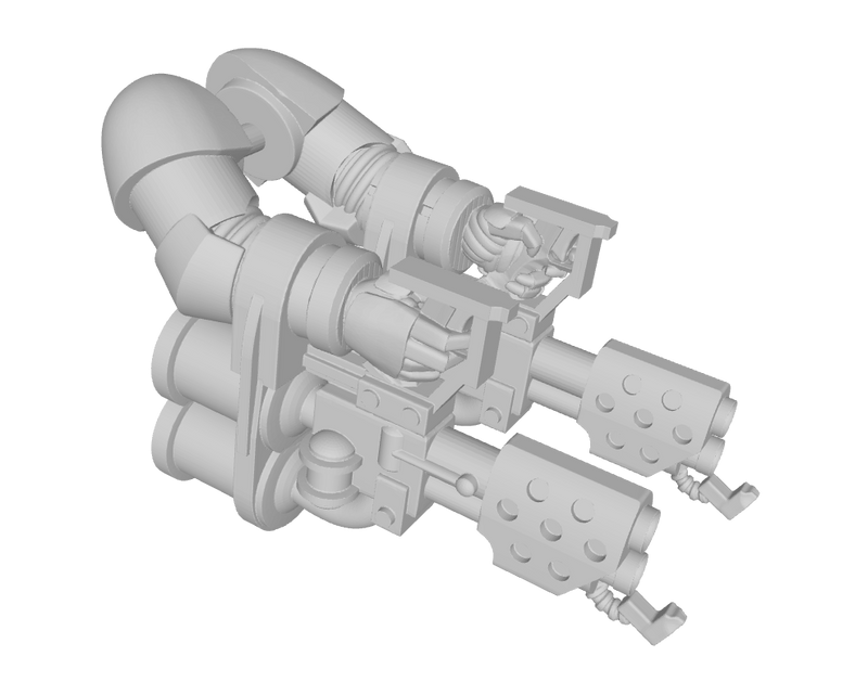 Marine : Mk2 Flame Thrower w/Arm (L&R)