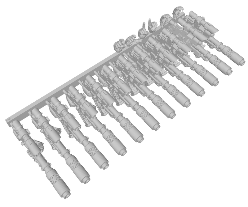 Hydra Legion : Mk4b Foebane Bolt Gun - Marine Firearm Sets