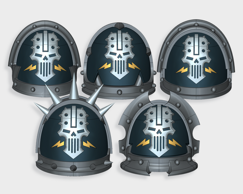 Dominion of Iron - Mixed Chaos Shoulder Pad Set