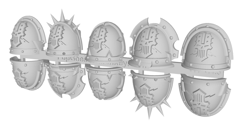 Dominion of Iron - Mixed Chaos Shoulder Pad Set