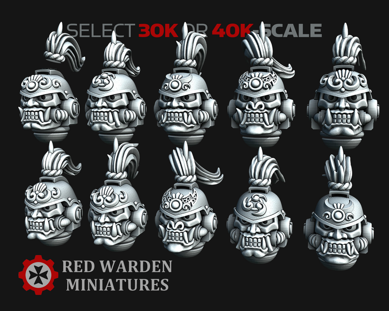 11x RW Oni Mask Helmets - Clan Warriors
