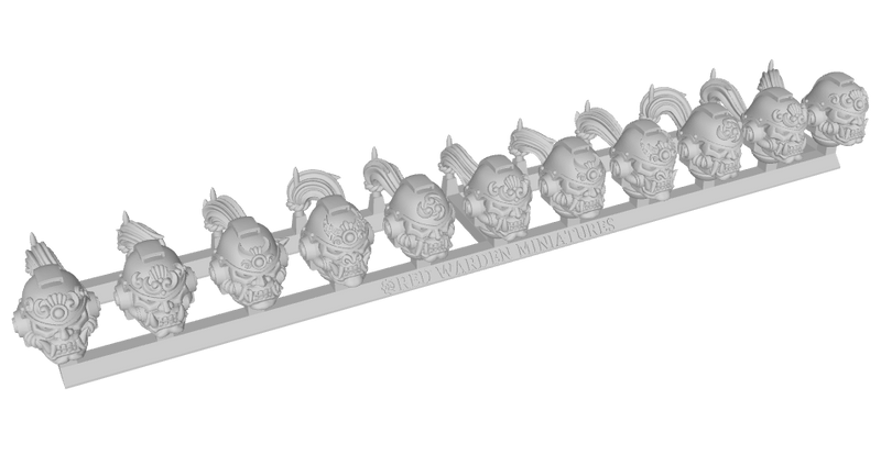 11x RW Oni Mask Helmets - Clan Warriors