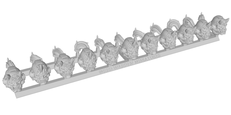 11x RW Oni Mask Helmets - Demon Hunters