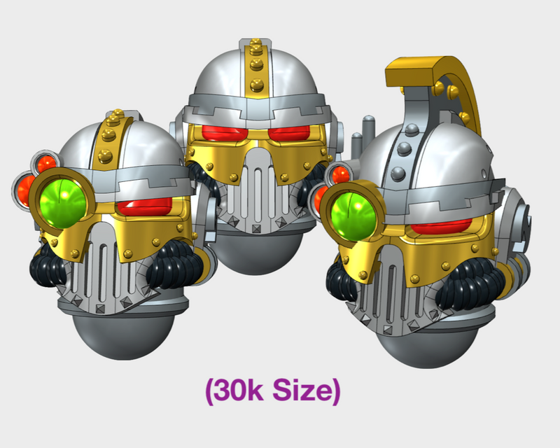 10x Optics Squad - Crested Iron Skull Helmets (30k Scale)