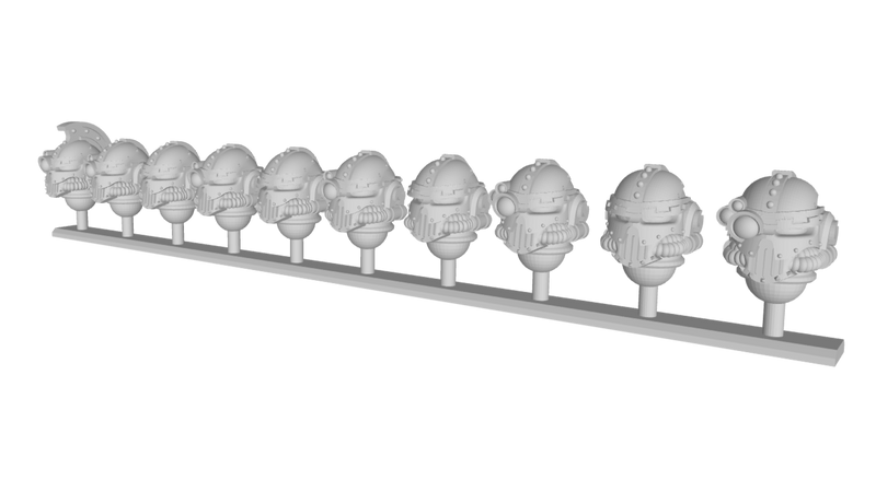 10x Optics Squad - Crested Iron Skull Helmets (30k Scale)