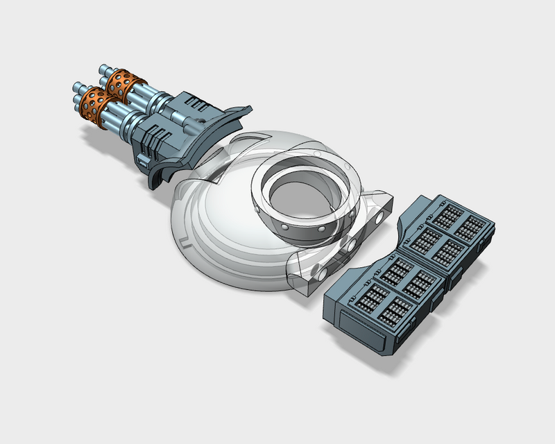 Phobos/Rhayus Turret Weapon: Twin Gatling Cannon