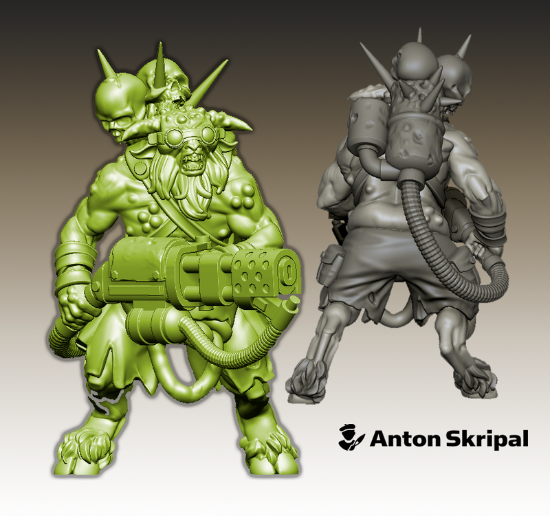 Plague-Herd Beastmen: Heavy Gunners