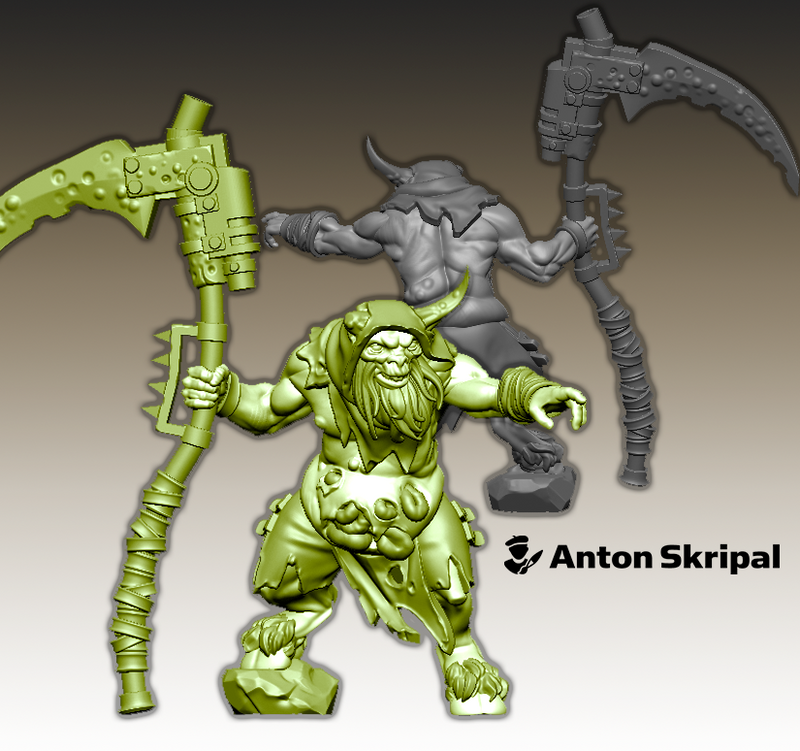 Plague-Herd Beastmen: Shaman/ Manreaper