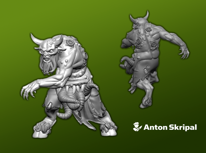 Plague-Herd: Accursed Beastmen Mob