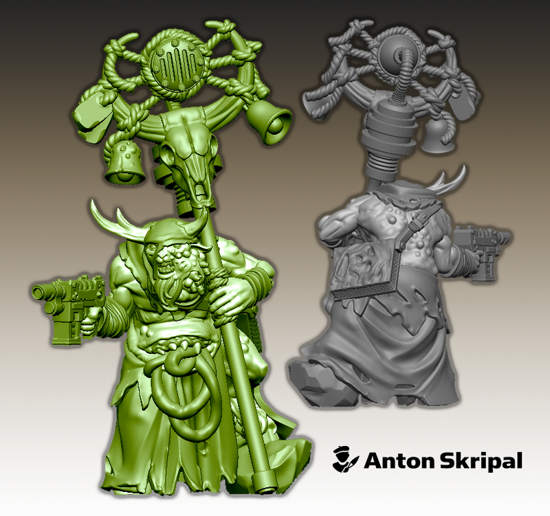 Plague-Herd Beastmen: Shaman/ Manreaper