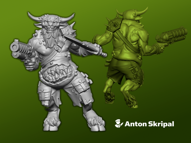 Plague-Herd: Accursed Beastmen Mob