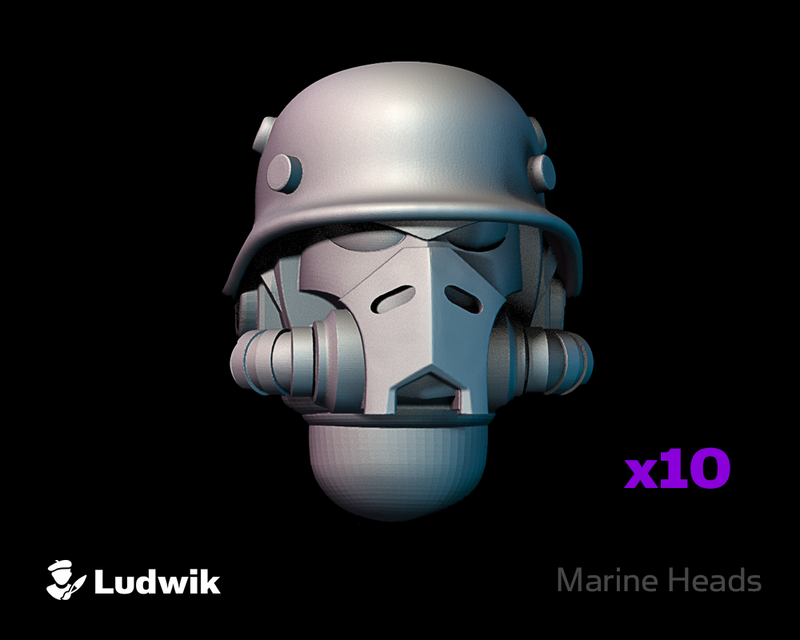 10x Panzer Marine Helmets: Troopers