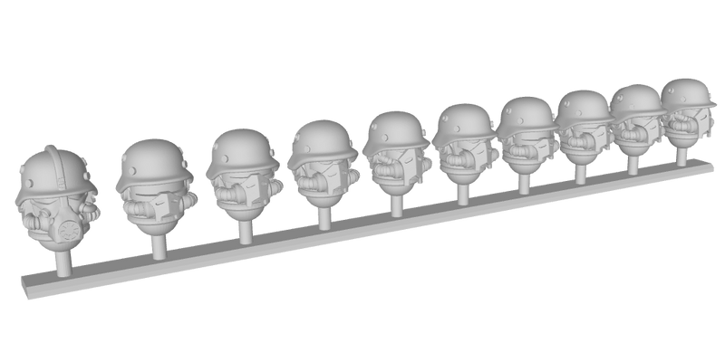 10x Panzer Marine Helmets (Various)