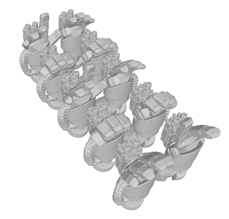 Marine : Mk1 Bolter Gauntlets (L&R)