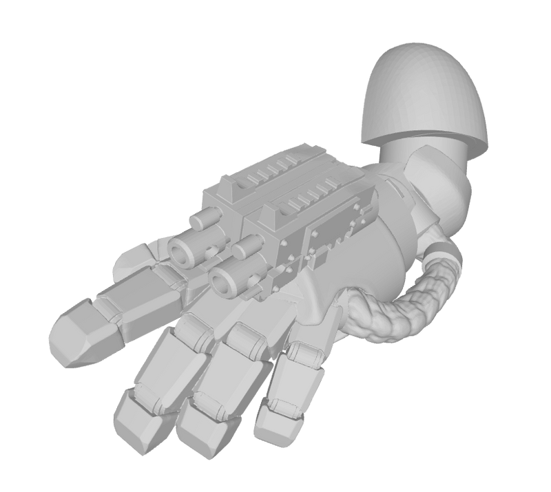 Marine : Mk1 Bolter Gauntlets (L&R)