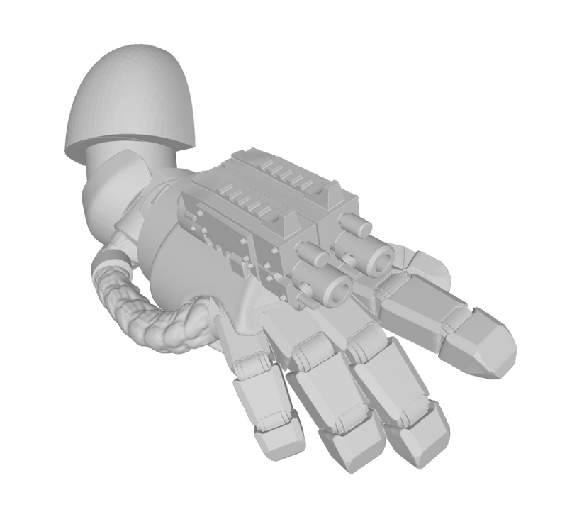 Marine : Mk1 Bolter Gauntlets (L&R)