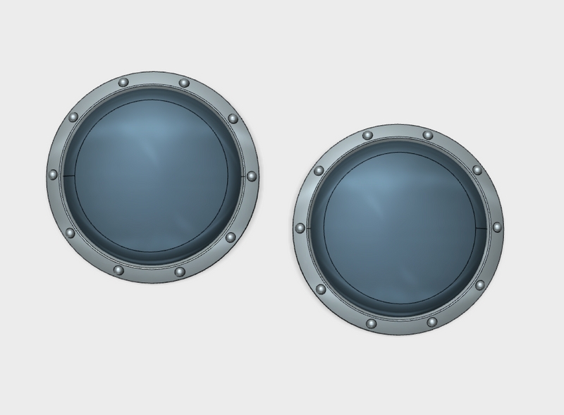 Riveted - Round Power Shields (L&R)
