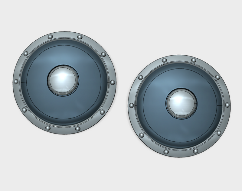 Riveted Boss - Round Power Shields (L&R)