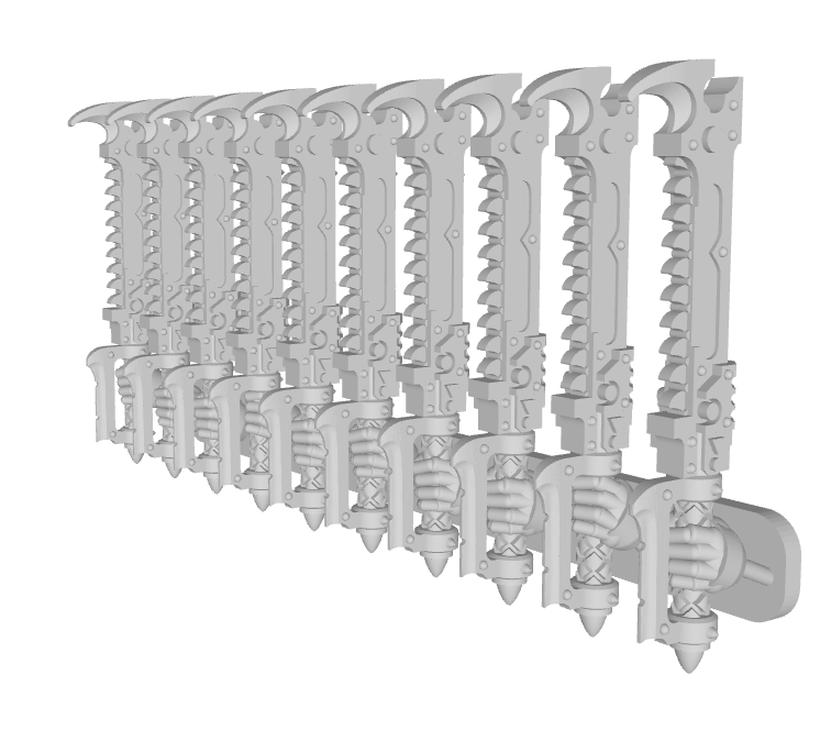 10x Chaos Roto Sword : RW02 (40k Size)