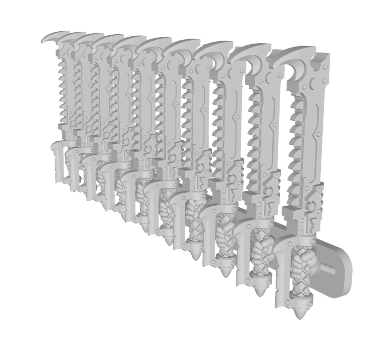 10x Chaos Roto Sword : RW02 (40k Size)
