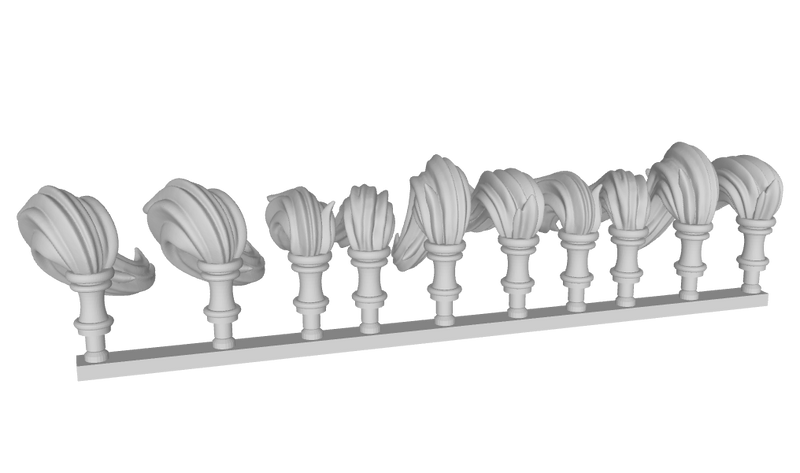 RW Topknot  Add-ons : Tall Finial