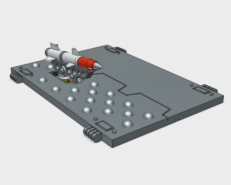 Flip-Top Rhino Hatch : V1b Hunter Missile Launcher (Studded)