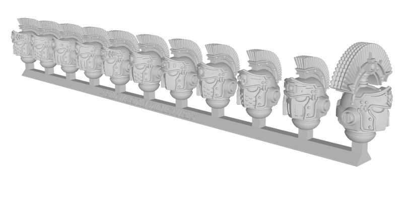 11x RW Roman Helmets - Command Squad Set