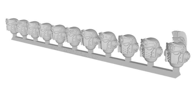 11x RW Roman Helmets - Veteran Squad Set