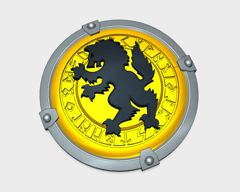 Runic Wolf Rampant - Round Terminator Shields