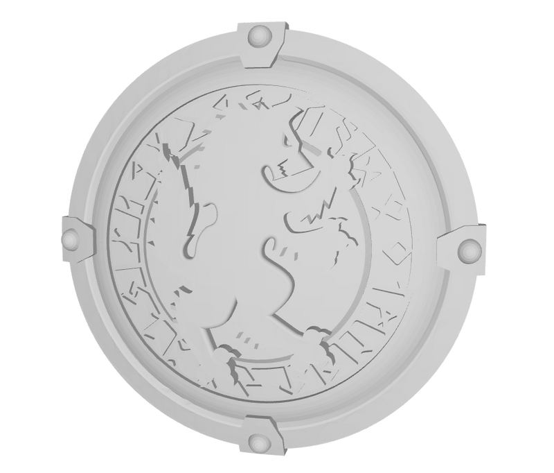 Runic Wolf Rampant - Round Terminator Shields