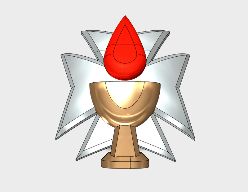 60x Blood Templars : Shoulder Insignia pack