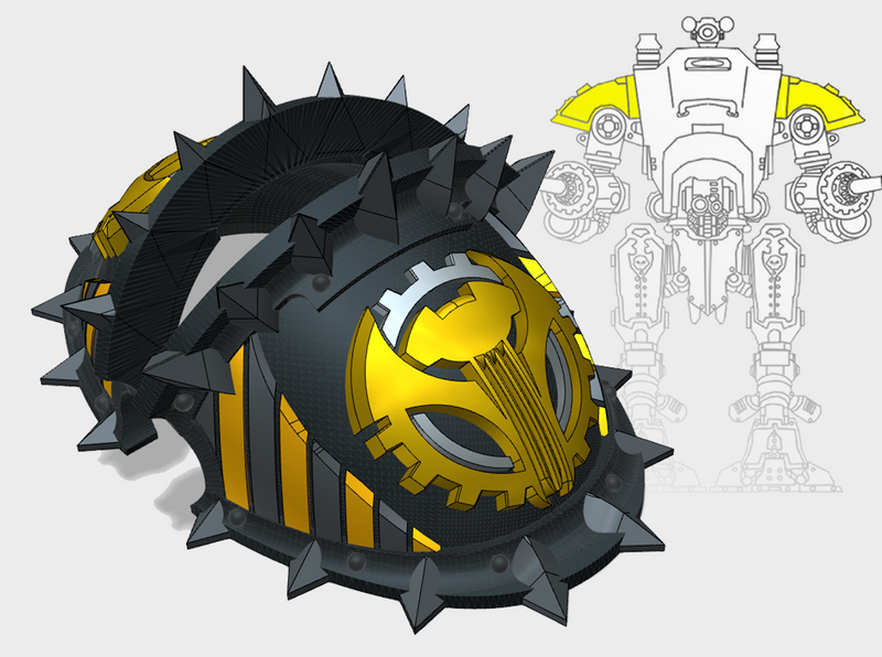 The Malforged - C1a Squire Knight Pauldrons