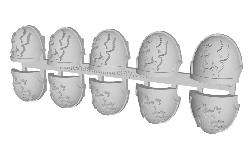 10x Wolf Rampant - G:10a Left Shoulders